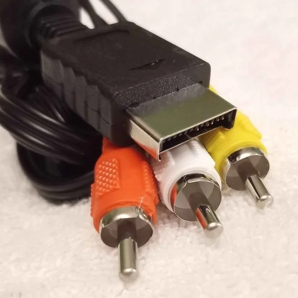 PlayStation 1/2/3 Audio Video A/V RCA Cable - 6 Foot Length - PS1 PS2 PS3 Cord -